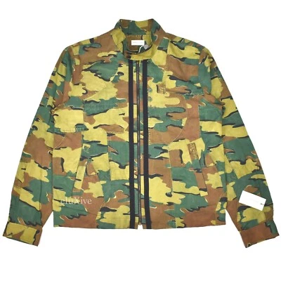 NWT $950 Dries Van Noten Men's Patchwork Camo Print Cotton Jacket L 52 AUTHENTIC - Image 1 of 4