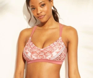 Women's Strappy Back Bralette Bikini Top - Xhilaration-Pink-NWT-M317/8 - Picture 1 of 2
