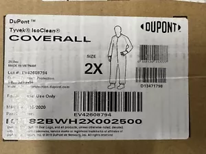 dupont tyvek isoclean coverall suit CASE 25 2XL - Picture 1 of 1