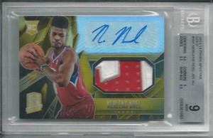 BGS 9 2013-14 Panini Spectra Gold PATCH/AUTO Nerlens Noel RC #d 7/10 76ERS