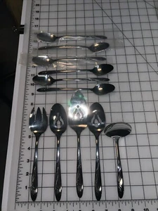 Edelstahl 5-teiliges Servierset mit 6 langen Teelöffeln MFGD für Universal Inc. - Bild 1 von 6