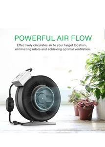 Vivosun Z6 6 Zoll Inline Rohrventilator, 440 CFM Lüftungsventilator mit variabler  - Bild 1 von 4