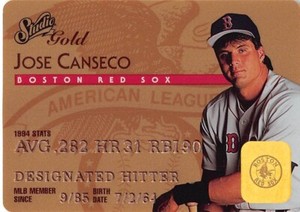 1995 Studio Gold Baseball Jose Canseco #9 NM/MT BOSTON RED SOX