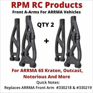 *NEW* QTY 2 - RPM 81482 Front Upper & Lower A-Arms Arrma Kraton Talion Outcast - Picture 1 of 2
