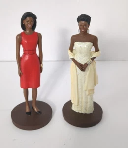 2 RARE Danbury Mint Michelle Obama First Lady of Fashion Miniature Figurine Doll - Picture 1 of 7