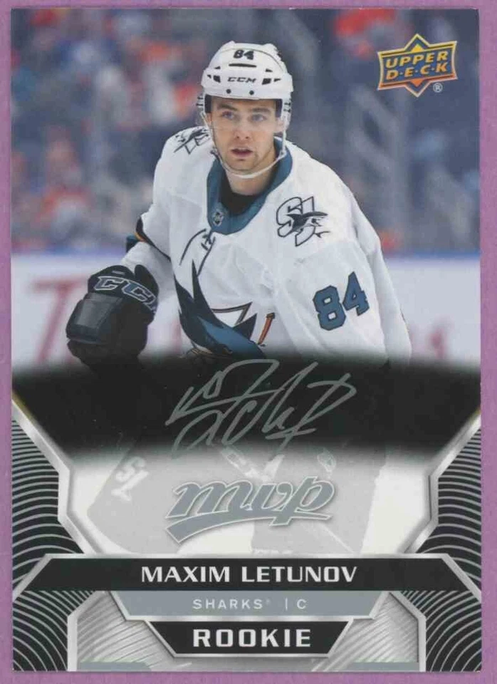 2020 20-21 UD MVP SILVER SCRIPTS ROOKIE SHARKS MAXIM LETUNOV #245 - Image 1 of 1