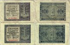 Lot 2 Stück Polen Banknoten 1 Zloty 1941 ZWK-34a,b Ro.579a,b P-99