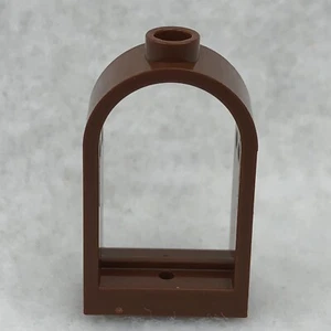 LEGO 30044 Reddish Brown Window 1 x 2 x 2 2/3 with Rounded Top (x1) - Picture 1 of 3