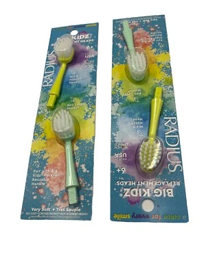 Cabezales de repuesto RADIUS Forever Big Kidz 4 ~ 6 + ~ MUY SUAVES ~ Sellados de fábrica Foto 1 de 4