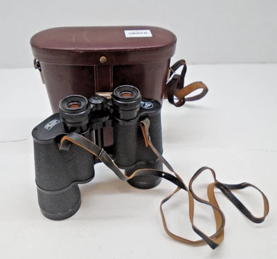 Vintage Carl Zeiss Jena Dekaram 10 X 50 Binoculars in Brown Leather Case - Image 1 of 4