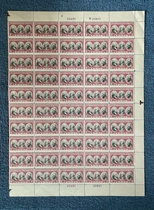 Scott #703, 2c Yorktown, Mint sheet/50, 1st Right, #s F20601(B)/F20481(R), MNH - Picture 1 of 1