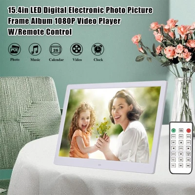 LED Digital Electronic Photo Picture Frame Album 1080P Video Player US Plug - Image 1 of 4