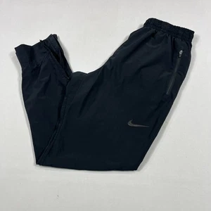 Nike Track Pants Dri-Fit Black Lightweight Running Training Mens Large L W34 L31 - Imagen 1 de 14