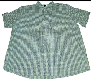 Chaps Hemd Herren Extra Large Grün Blau Kariert Kurzarm Button Down - Bild 1 von 5