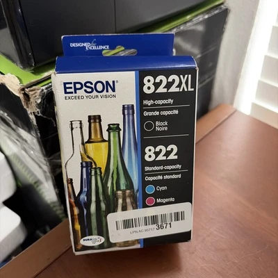 Epson - T822XL/T822 4-Pack  Capacity Multi Ink Cartridges NEW Exp 4/2028 - Image 1 of 3