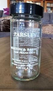 Morton & Bassett Petersilienglas Gewürzglas leer mit schwarzem Deckel - Bild 1 von 8