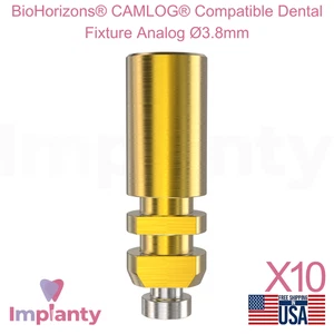 10x BioHorizons® Camlog® Compatible Dental Analógico Ø3.8mm Conexión Tubo en Tubo - Imagen 1 de 5