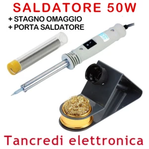 SALDATORE A STILO 50W ZD-715L STAGNO OMAGGIO PORTA SALDATORE SALDATURE SALDANTE - Imagen 1 de 4