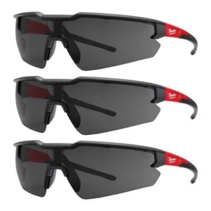 Milwaukee Anti-Fog Safety Glasses Tinted Lens Black/Red Frame - Picture 1 of 1