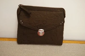 Vera Bradley Pushlock Espresso Crossbody Purse 11854-085 - Picture 1 of 10