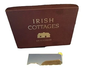 6 IRISH COTTAGES PLACEMATS MADE IN IRELAND Original Box 10 by 71/4 cork backing - Picture 1 of 9