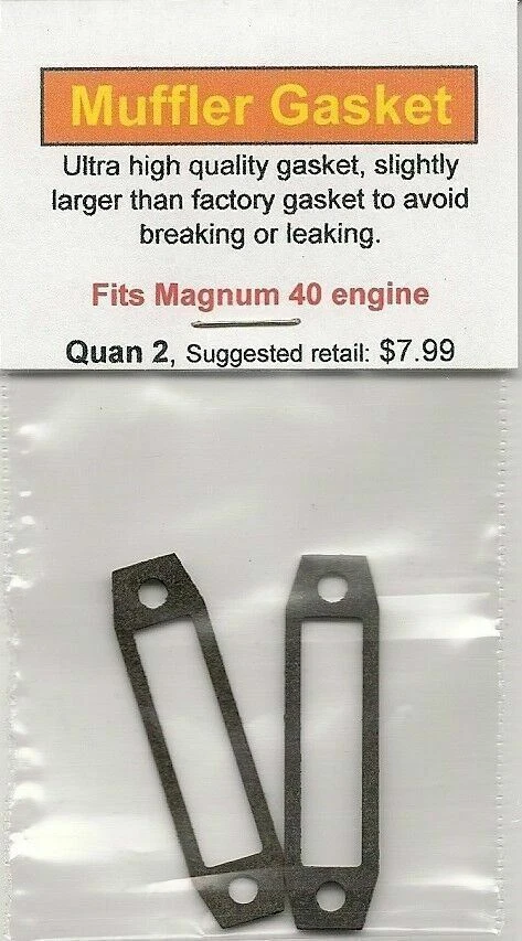 Pacote com 2 juntas de exaustão/silenciador Magnum 40 novo na embalagem - Imagem 1 de 1