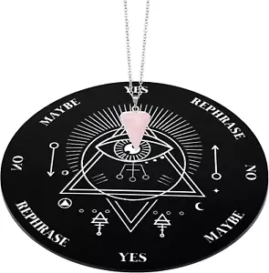 Wooden Pendulum Board Dowsing Divination Pendulum Witchcraft Altar Supplies with - Picture 1 of 12