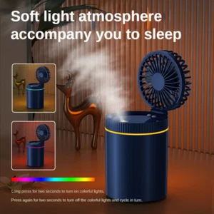 Air Humidifier With Fan Water Spray Misting Desktop Cooling Fan For Home Office - Picture 1 of 13