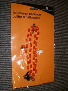 American Greetings HALLOWEEN HALSKETTE Perlen SCHWARZE KATZE Geist KÜRBIS NEU - Bild 1 von 1