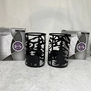 NIB Lot 2 Scentsy Shadow Insert Kodiak Bear Pine Trees For Frosted Shade Warmers - Picture 1 of 10