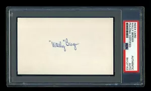 WALLY BERGER SIGNED INDEX CARD MINT PSA/DNA SLABBED AUTOGRAPHED CINCINNATI REDS - Picture 1 of 2