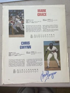 Chris Gwynn Auto Signed In Person 1989 Dodgers Program Page - Picture 1 of 3