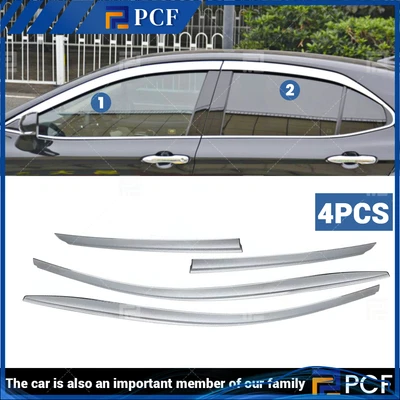 Visera de ventana para sol protector de lluvia pantalla de ventilación 4 piezas para Toyota Camry 18-23 cromo Foto 1 de 4