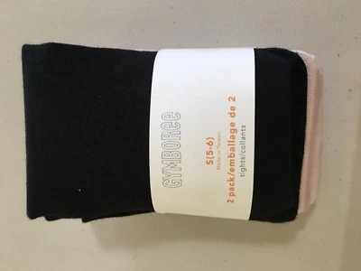 NWT Gymboree girls tights 2 Pairs Pack Black Pink 3,4,5/6,7/8,10/12,14 - Image 1 of 2