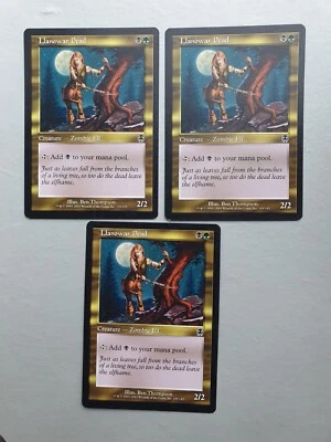 Llanowar Dead x3, MTG Apocalypse (2001). Common Multicoloured Creature NM - Image 1 of 2