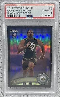 2011 Cameron Jordan Topps Chrome Black Refractor #39 RC /299 Saints PSA 8 🔥🔥 - Image 1 of 2