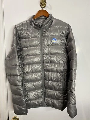 NBA Fanatic Golden State Warriors Puffer Jacket Size L Full Zip Gray - Image 1 of 4