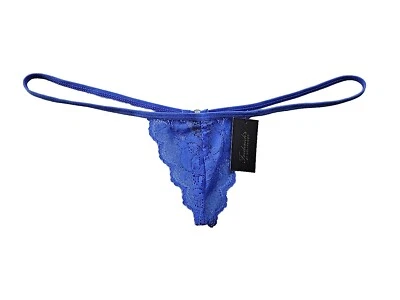 NUEVO - Tanga de encaje azul real Frederick's of Hollywood talla grande 'Hollywood Mini' Foto 1 de 4