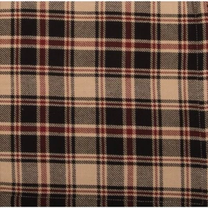 Napkins Set of 2 Plaid Black Burgundy Beige Primitive Tabletop Decor Cloth 18 in - Picture 1 of 1