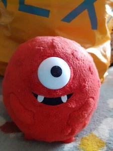 Peluche Ty Beanie Ballz Muna, Yo Gabba Gabba, pequeño juguete suave rojo de un ojo - Imagen 1 de 12