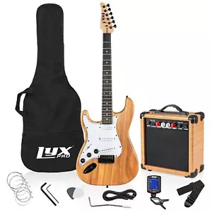 "Accesorios para guitarra eléctrica y guitarra eléctrica LyxPro para zurdos 39"" - Natural" - Imagen 1 de 7
