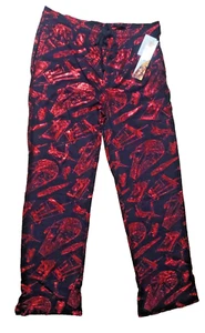 Disney Mens Star Wars Lounge Pajama Pants Black Millenium Force Large New w Tag - Picture 1 of 4