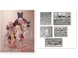 Fate Illyasviel & Chloe & Mash 1/7 modelli GK non dipinti figure kit garage in resina - Foto 1 di 10