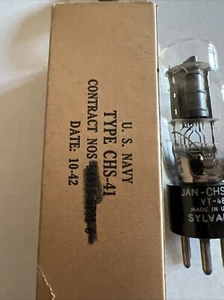 Lot Of 2: Type 41 JAN VT Vacuum Tube NOS NVT-48 Jan-Chs-41 Sylvania 1940's - Picture 1 of 3
