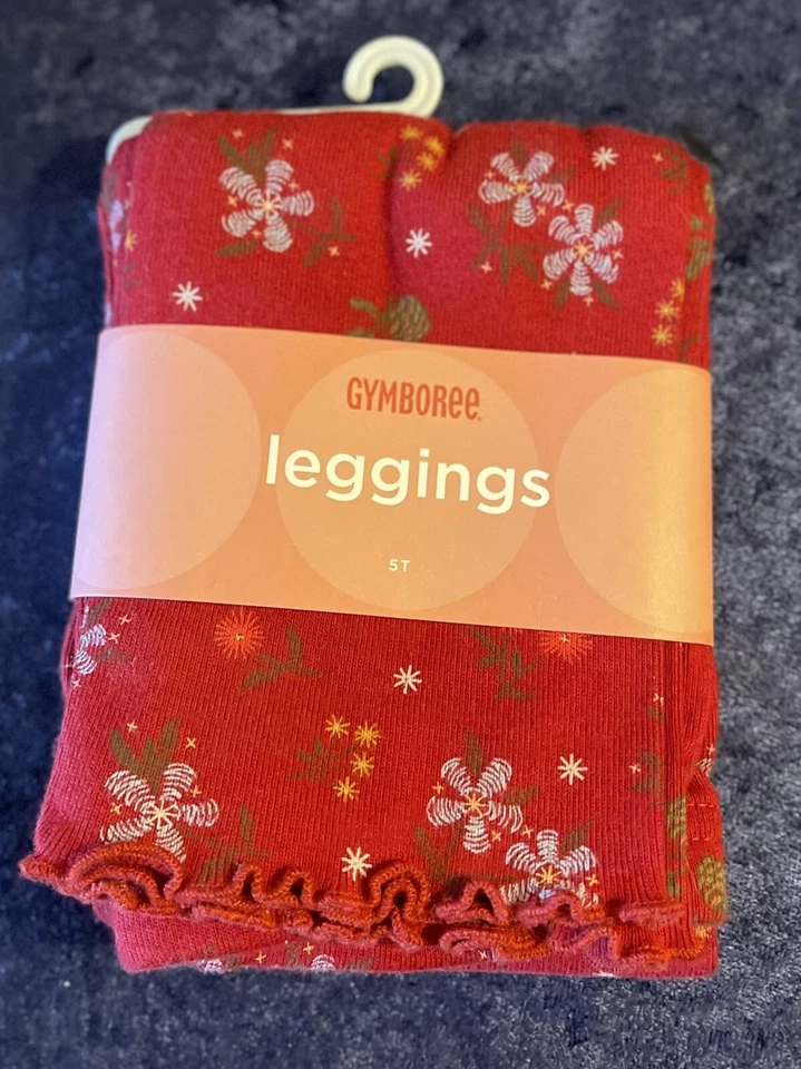 Nuevo con etiquetas Gimboree Niñas Cabaña de Montaña Rojo Copo de Nieve Leggings Talla 5T ¡En muy buen estado!  Foto 1 de 1
