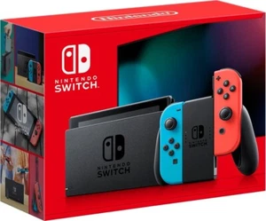 NEW Nintendo Switch 32GB Black Console Neon Red/Neon Blue Joy-Con FAST SHIPPING⭐ - Picture 1 of 5