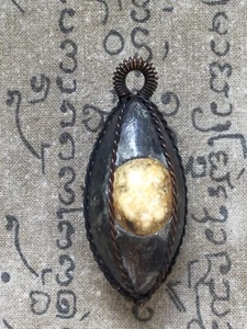 Rare Look Skat Leklai Takrut Pendant Top Powerful Protective Thai Buddha Amulets - Picture 1 of 9