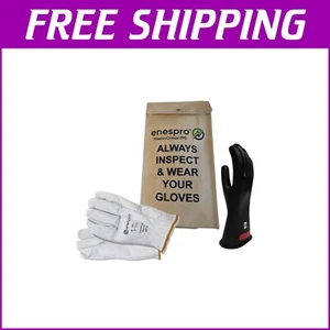 Guantes de aislamiento de alto voltaje con protectores de cuero - Kit de protección clase 0 - Imagen 1 de 4