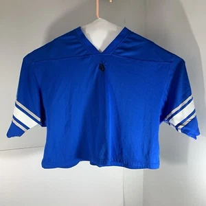 Vintage NIKE Blue classic cropped football jersey women’s size XL Y2K - Picture 1 of 3