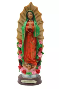 Virgen de Guadalupe/ Virgin Mary Resin Statue 8 Inches 6453 - Picture 1 of 4